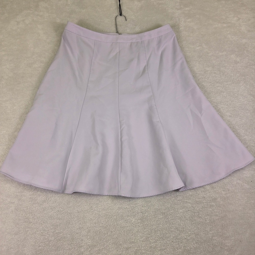 Liz Claiborne Career Lavender Purple A-Line Midi Skirt Size 12 Professional Wear